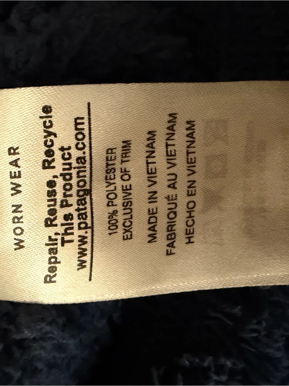 Youth Patagonia Sherpa Fleece Quarter Zip Pullover, Size Small (7-8), Blue